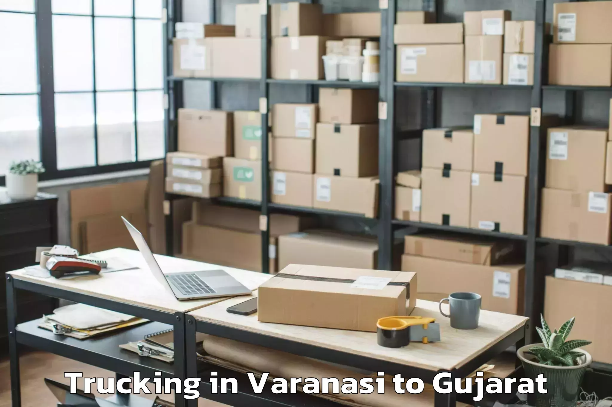 Varanasi to Suamandeep Vidyapeeth Vadodara Trucking Booking